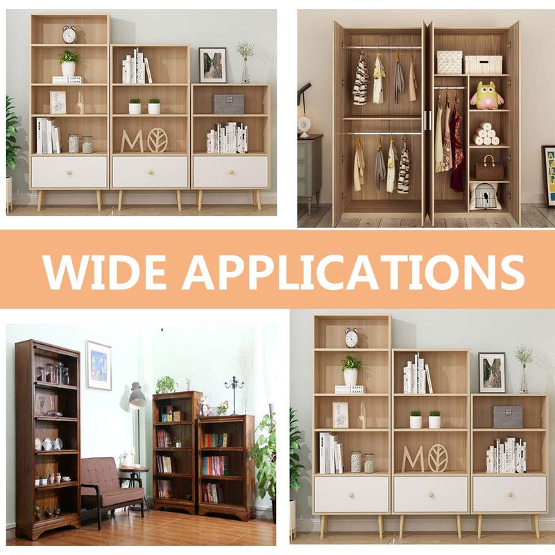 Socell 80 Pieces Dowel Pin Stainless Steel Shelf Support Pin Fasten Elements Shelf Bracket Pegs Cabinet Furniture Shelf Pins Support Assortment Kit - Image 5